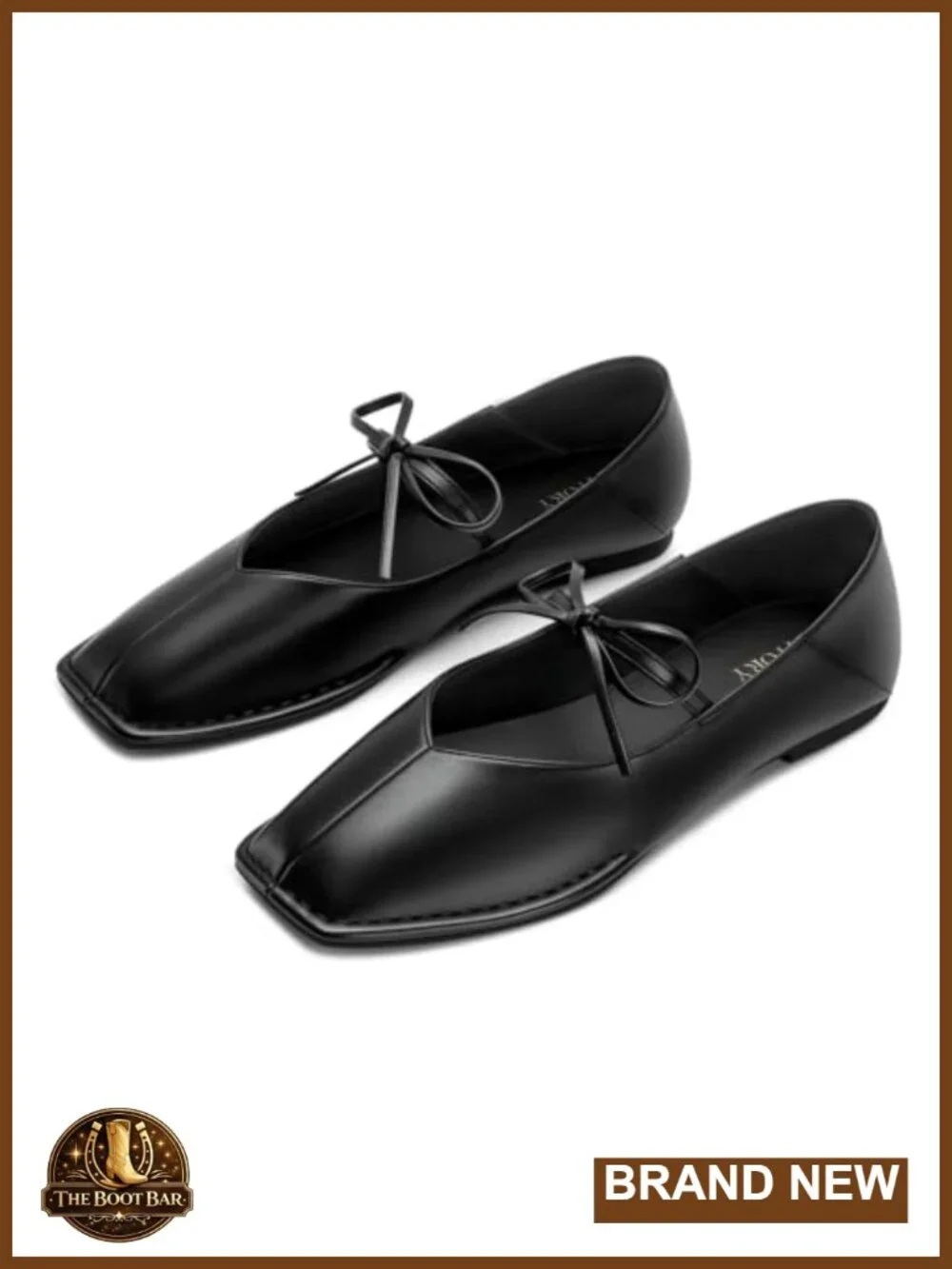 FITORY Women's Square Toe Mary Jane Ballet Flats with Elastic Strap
